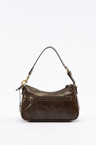 Twin-Buckle Mini Bag Brown