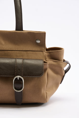 London Medium Canvas Bag With Multiple Pockets Camel