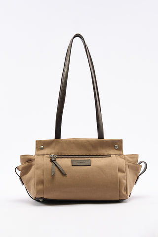 London Medium Canvas Bag With Multiple Pockets Camel