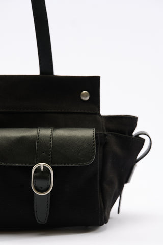 London Medium Canvas Bag With Multiple Pockets Black