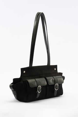 London Medium Canvas Bag With Multiple Pockets Black