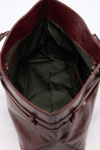 Watson Belted Tote Bag Burgundy