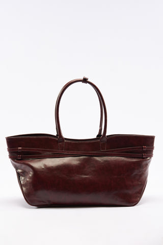 Watson Belted Tote Bag Burgundy