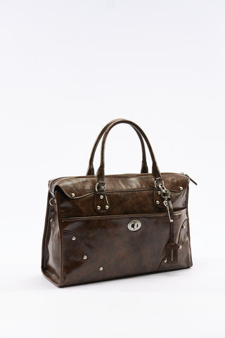 Chelsea Large Buckle Bag Dark Brown