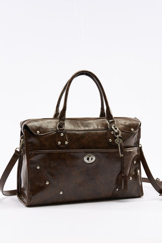 Chelsea Large Buckle Bag Dark Brown