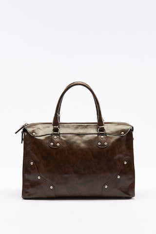 Chelsea Large Buckle Bag Dark Brown