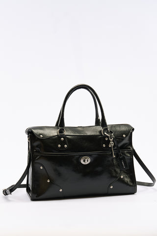 Chelsea Large Buckle Bag Black