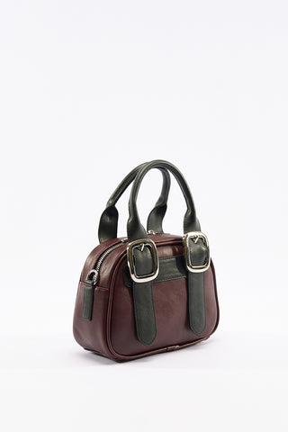 Tabby Medium Buckle Bag Burgundy