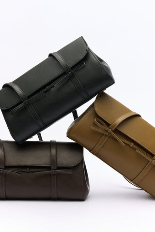 Misty Flap Shoulder Bag Brown