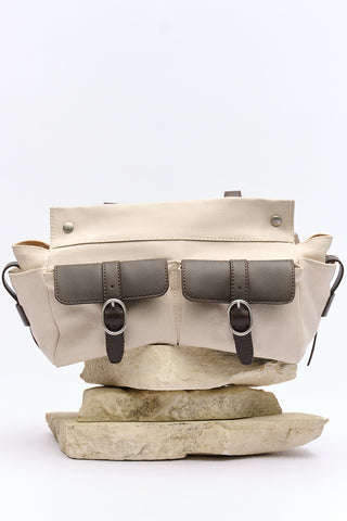 London Medium Canvas Bag With Multiple Pockets Beige