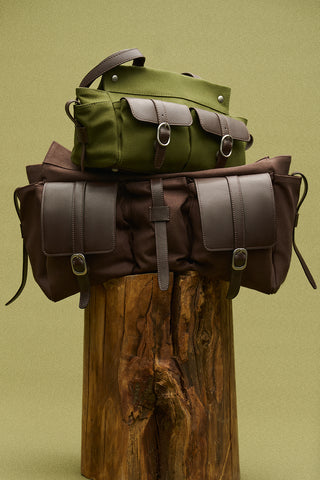 London Medium Canvas Bag With Multiple Pockets Green
