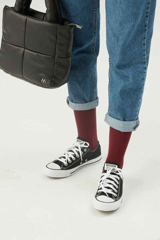 Basic Socket Socks Burgundy