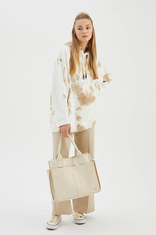 Everyday Faux Leather Bag Beige