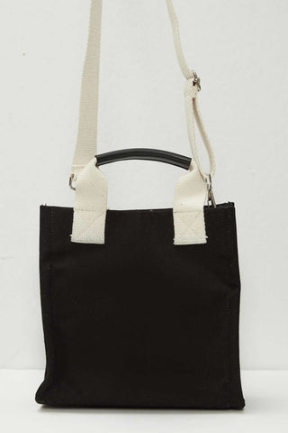 Leather Detailed Tote Bag Black