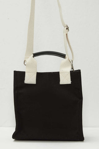 Faux Leather Detailed Tote Bag Black