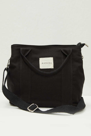 Two Compartment Tote Bag Black