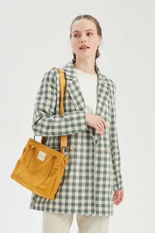 Two Compartment Tote Bag Mustard