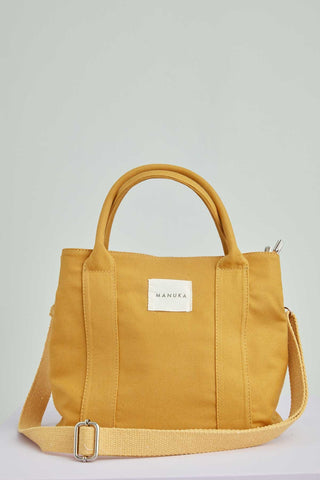 Two Compartment Tote Bag Mustard