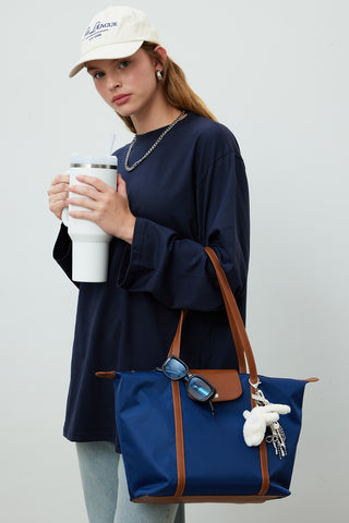 Mari Medium Shopper Bag Navy Blue