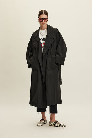 Jude Oversized Trench Coat Anthracite