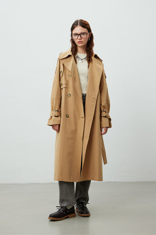 Pocket Detailed Trench Coat Camel