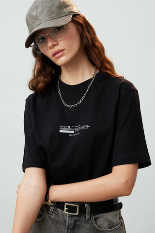 Essential Printed T-Shirt Black