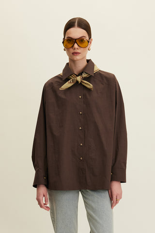 Premium Relaxed Shirt Brown