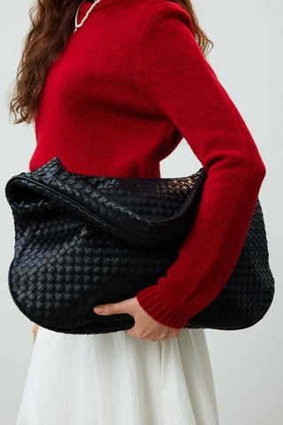 Frances Large Knit Bag Black