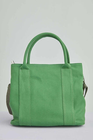 Two Compartment Tote Bag Green