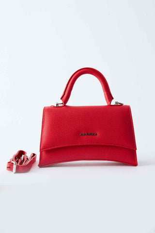 Textured Leather Bag Red