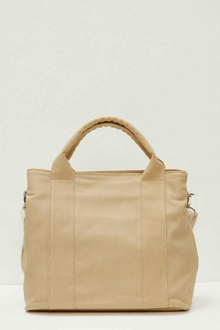 Two Compartment Tote Bag Beige