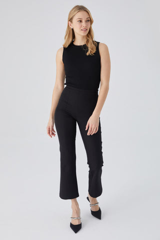 Flare Trousers Black