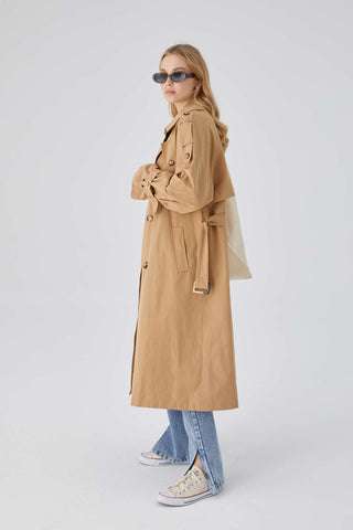 Pocket Detailed Trench Coat Camel