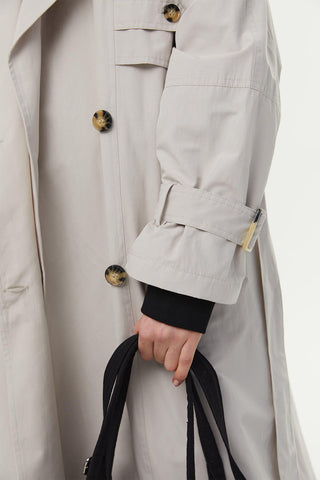 Pocket Detailed Trench Coat Stone