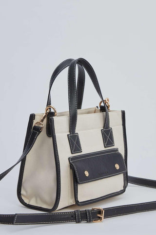 Flap Canvas Bag Black