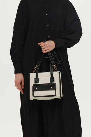 Flap Canvas Bag Black