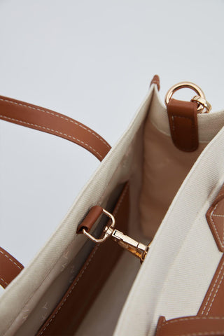 Flap Canvas Bag Camel