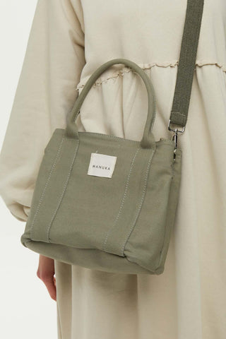 Two Compartment Tote Bag Khaki