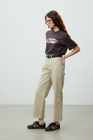 1975 High-Rise Straight Fit Denim Beige