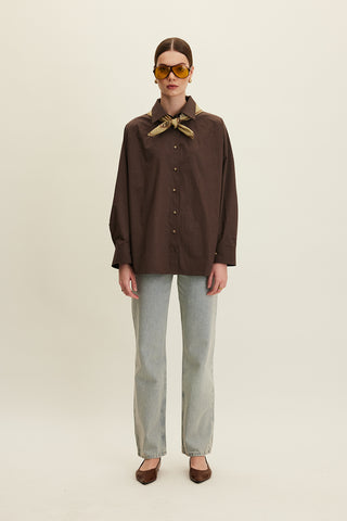 Premium Relaxed Shirt Brown