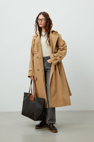 Pocket Detailed Trench Coat Camel