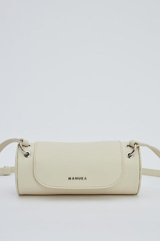 Cylinder Leather Bag Beige