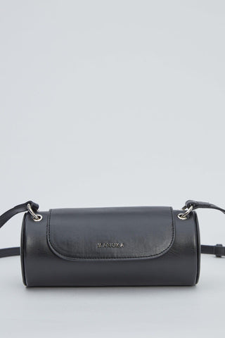 Cylinder Leather Bag Black