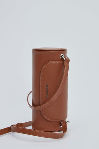 Cylinder Leather Bag Tan