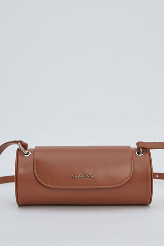 Cylinder Leather Bag Tan