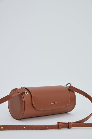 Cylinder Leather Bag Tan