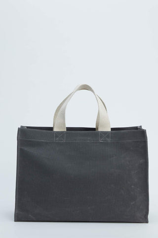 Faded Effect Large Canvas Bag Anthracite