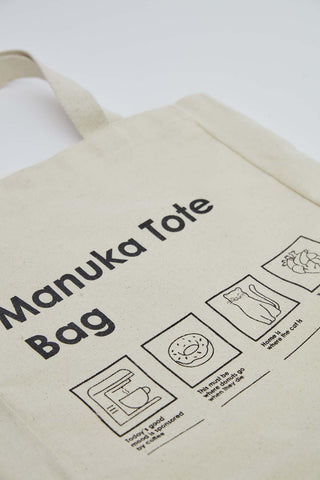 BASKILI KÖRÜKLÜ BEZ ÇANTA MANUKA TOTE BAG