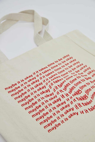 Printed Canvas Bag Maybe It Is Okay