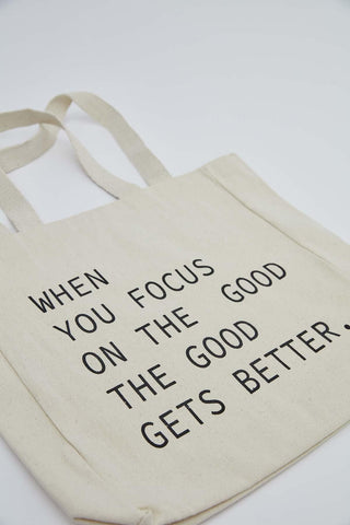 Printed Canvas Bag Focus On The Good